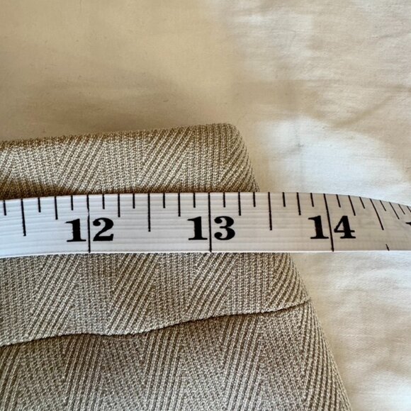 Vintage Beige Herringbone Skirt Suit Set - Picture 14 of 16